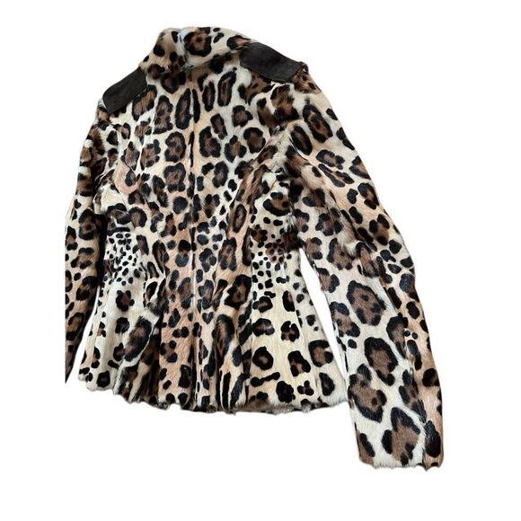 Blumarine 2012 Collection Fur Cheetah Print Chic Peplum Jacket Women’s S Italy - Picture 15 of 16